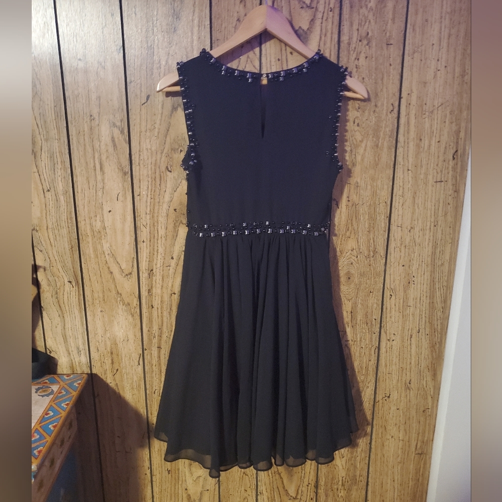 TED BAKER LONDON Black Beaded Davini Party Dress - Size 1 (US Size 4) - Picture 6 of 8